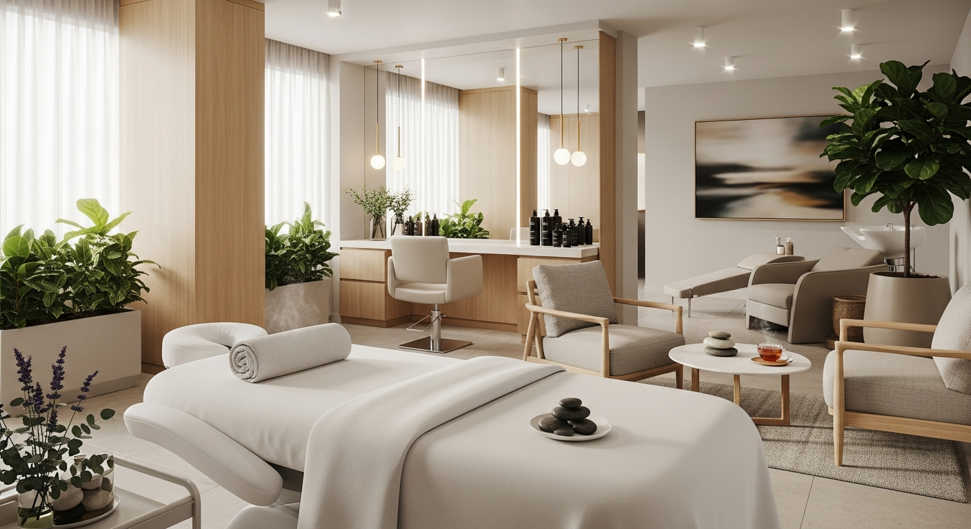 Intérieur moderne d'un salon de beauté à Nice